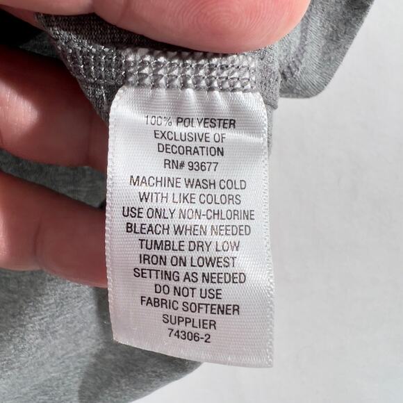 Xersion Performance Workout Top Woman's XS Slim Fit Grey Racer Back Straps Tank - Picture 8 of 11